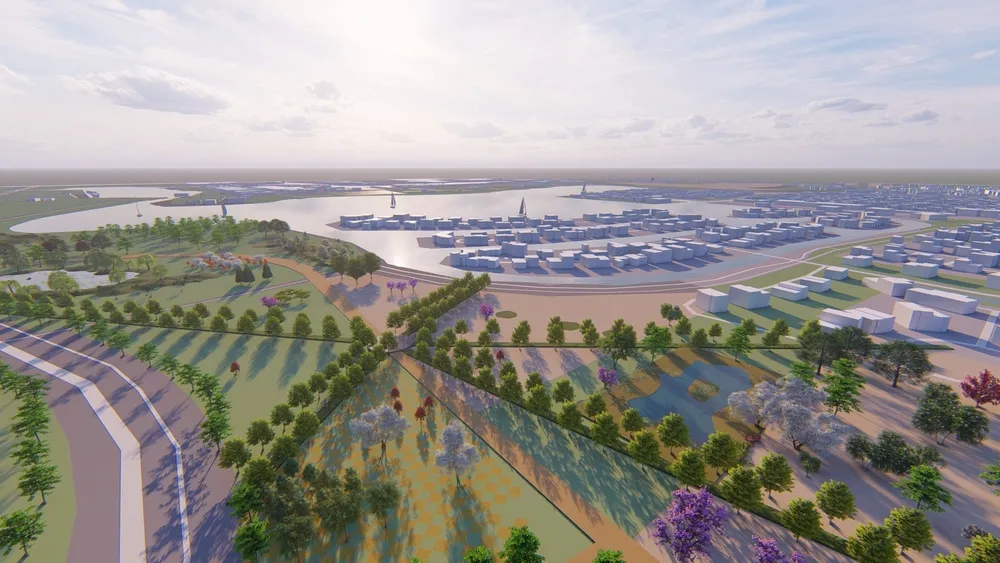3d render park land of cuijk (the netherlands)